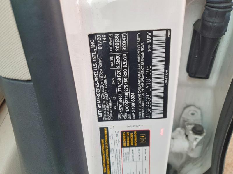 Aukcja sprzedaży 2020 Mercedes-benz Gle, vin: 4JGFB8GB1LA181095, numer aukcji: 54457906