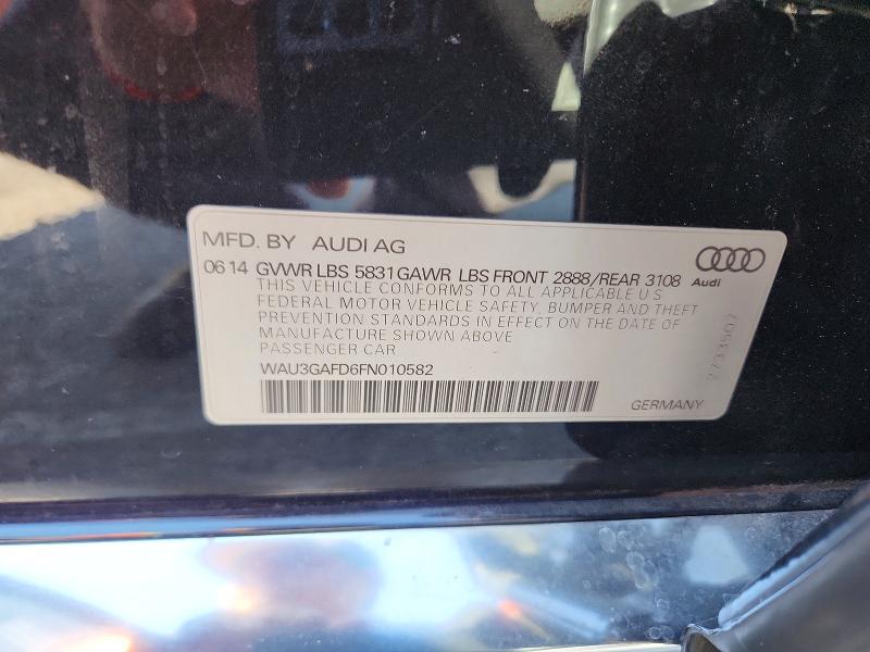 53055836 :رقم المزاد ، WAU3GAFD6FN010582 vin ، 2015 Audi A8 مزاد بيع