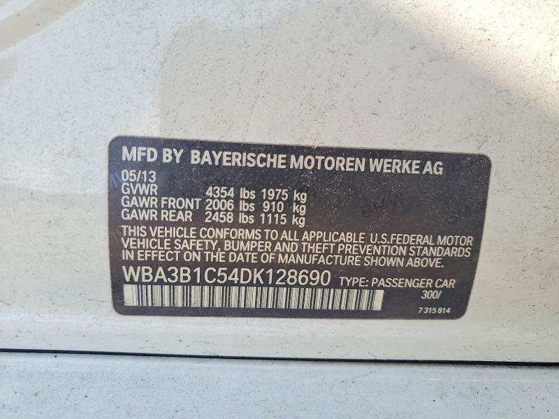 Продажа на аукционе авто 2013 Bmw 320, vin: WBA3B1C54DK128690, номер лота: 54205236