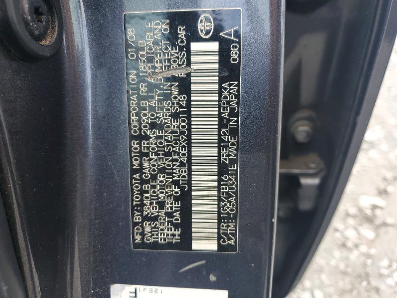 Aukcja sprzedaży 2009 Toyota Corolla, vin: JTDBL40EX9J001148, numer aukcji: 55230966