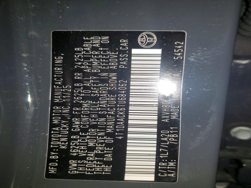 Aukcja sprzedaży 2026 Toyota Camry, vin: 4T1DAACK6TU684062, numer aukcji: 54356426