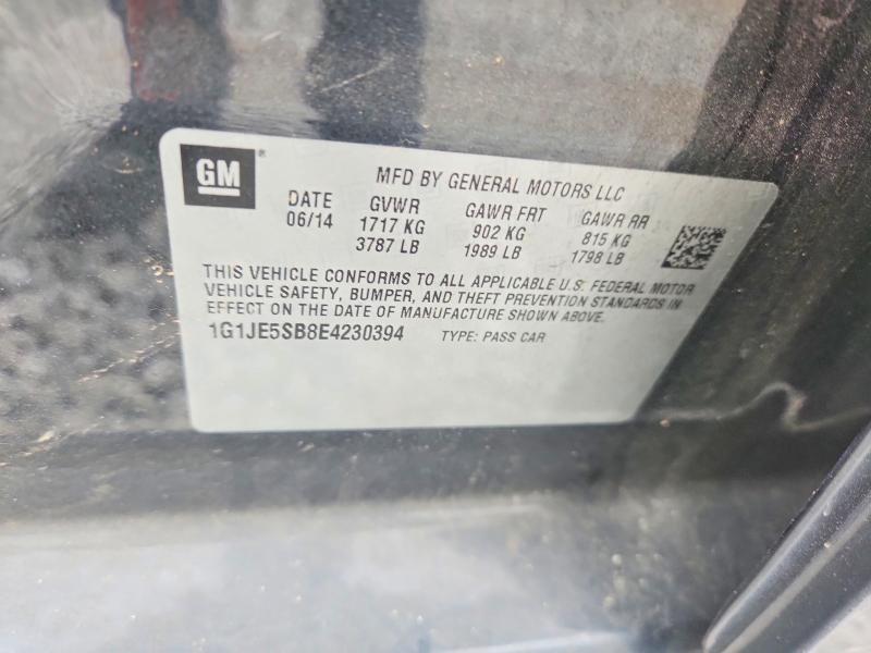 Aukcja sprzedaży 2014 Chevrolet Sonic, vin: 1G1JE5SB8E4230394, numer aukcji: 51977276