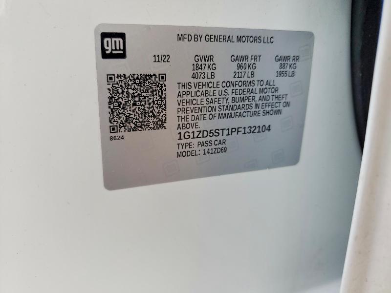 Aukcja sprzedaży 2023 Chevrolet Malibu, vin: 1G1ZD5ST1PF132104, numer aukcji: 52865506