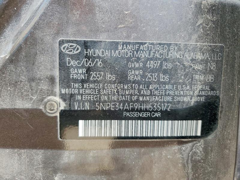 Продаж на аукціоні авто 2017 Hyundai Sonata, vin: 5NPE34AF9HH535172, номер лоту: 52559126