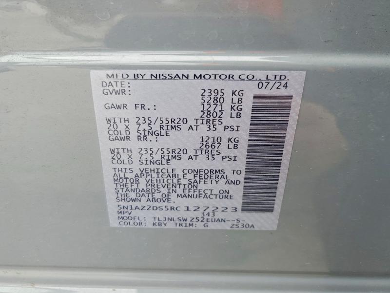 Aukcja sprzedaży 2024 Nissan Murano, vin: 5N1AZ2DS5RC127223, numer aukcji: 54223826