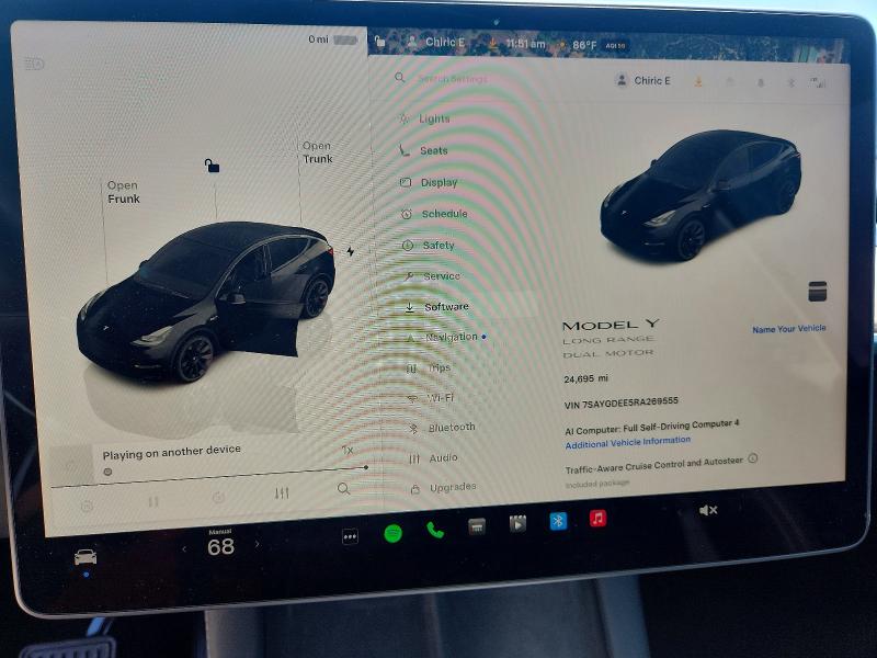 51661446 :رقم المزاد ، 7SAYGDEE5RA269555 vin ، 2024 Tesla Model Y مزاد بيع