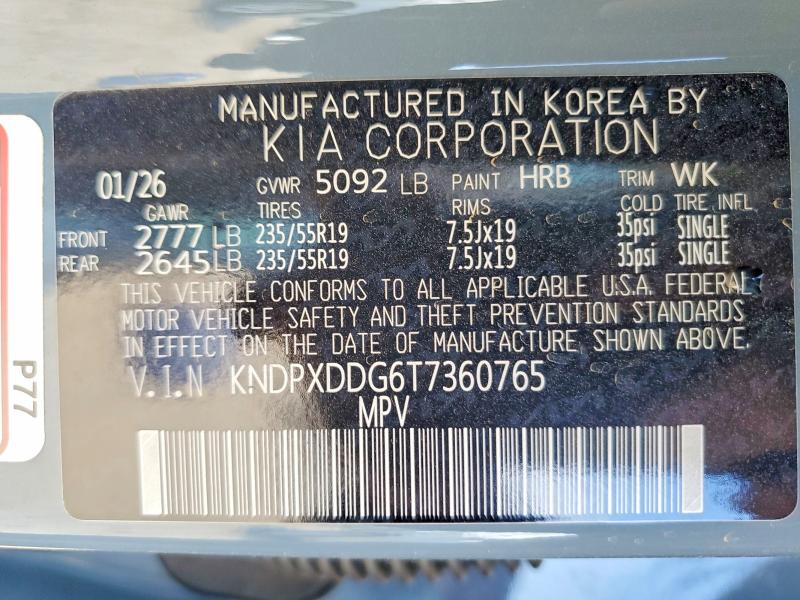Aukcja sprzedaży 2026 Kia Sportage, vin: KNDPXDDG6T7360765, numer aukcji: 52511796
