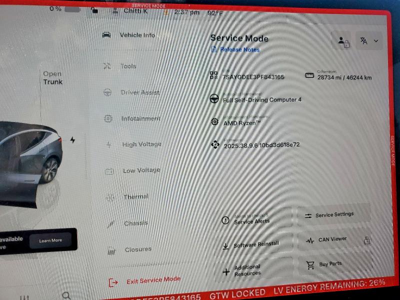 52998996 :رقم المزاد ، 7SAYGDEE3PF843165 vin ، 2023 Tesla Model Y مزاد بيع