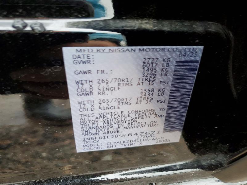 Продаж на аукціоні авто 2025 Nissan Frontier, vin: 1N6ED1EJ8SN647671, номер лоту: 55162166
