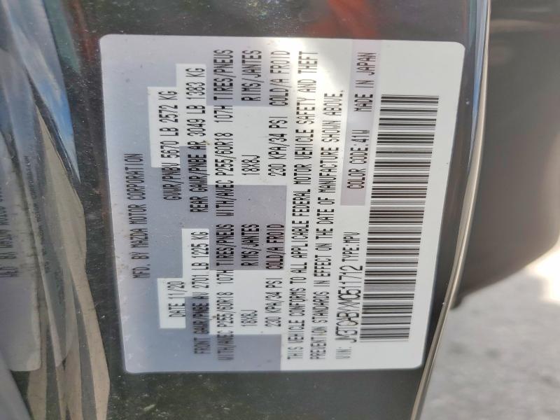 Aukcja sprzedaży 2021 Mazda Cx-9, vin: JM3TCABYXM0511712, numer aukcji: 53567676