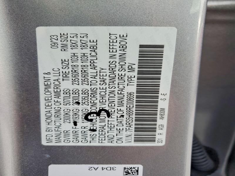 Продажа на аукционе авто 2024 Honda Cr-v, vin: 7FARS5H88RE008696, номер лота: 51818736