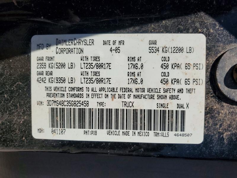 Продаж на аукціоні авто 2005 Dodge Ram 3500, vin: 3D7MS48C35G825458, номер лоту: 52079586