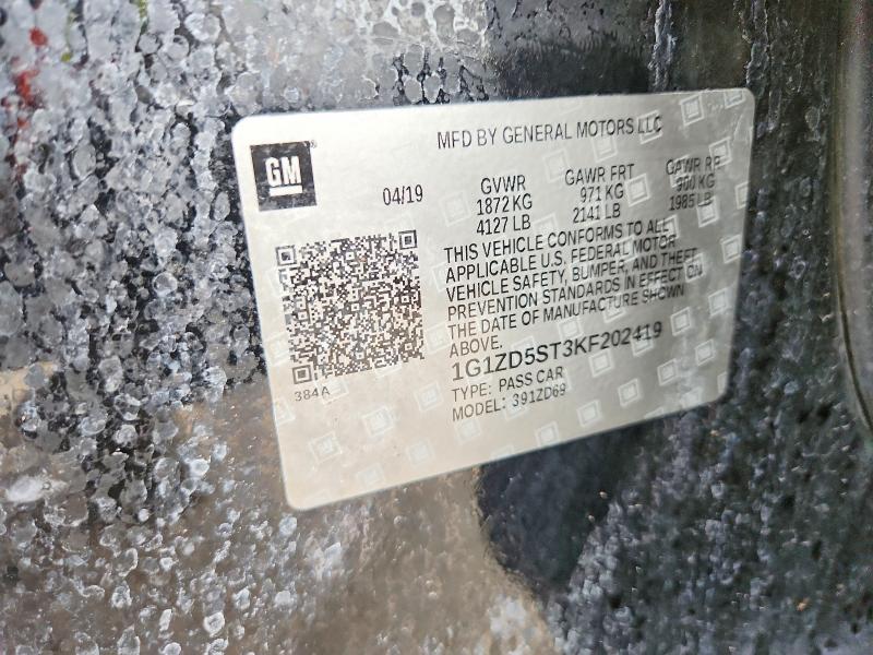 2019 Chevrolet Malibu მანქანა იყიდება აუქციონზე, vin: 1G1ZD5ST3KF202419, აუქციონის ნომერი: 53782736