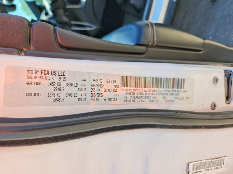 Продажа на аукционе авто 2015 Jeep Grand Cherokee, vin: 1C4RJFBGXFC151307, номер лота: 52254926