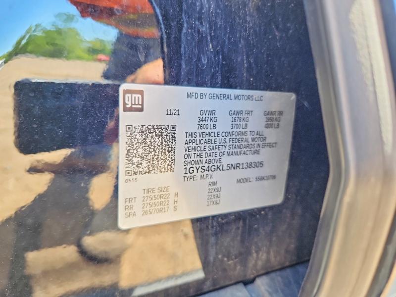 Aukcja sprzedaży 2022 Cadillac Escalade, vin: 1GYS4GKL5NR138305, numer aukcji: 53324726