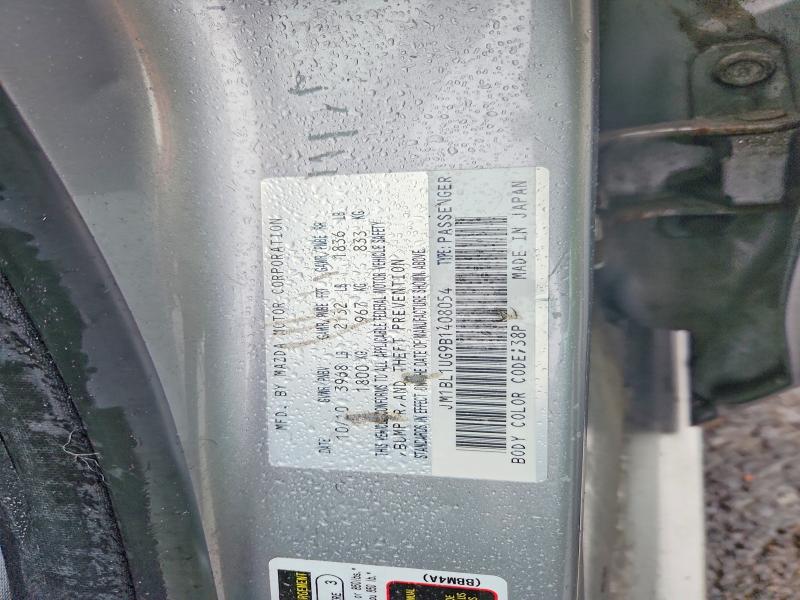 Aukcja sprzedaży 2011 Mazda 3, vin: JM1BL1UG9B1408054, numer aukcji: 52576546