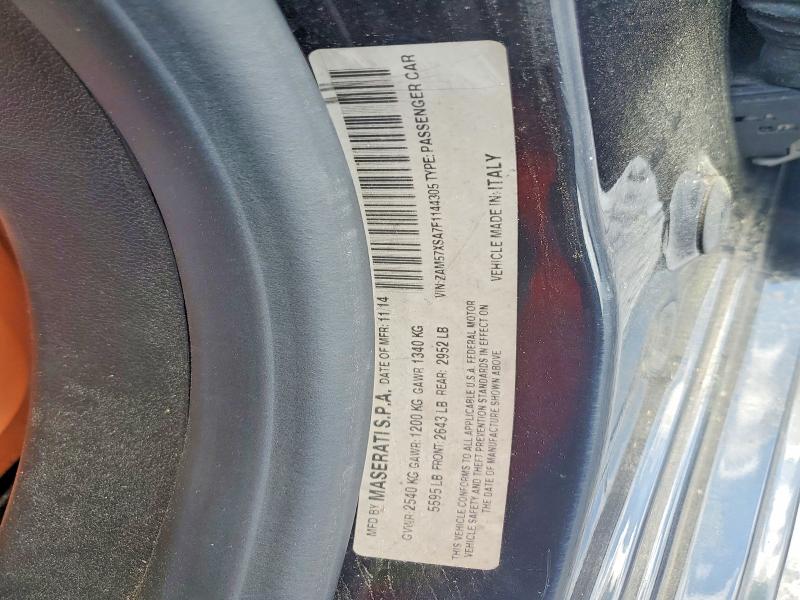 54254336 :رقم المزاد ، ZAM57XSA7F1144305 vin ، 2015 Maserati Ghibli مزاد بيع