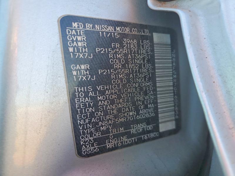 Aukcja sprzedaży 2016 Nissan Juke, vin: JN8AF5MR7GT602836, numer aukcji: 53060456