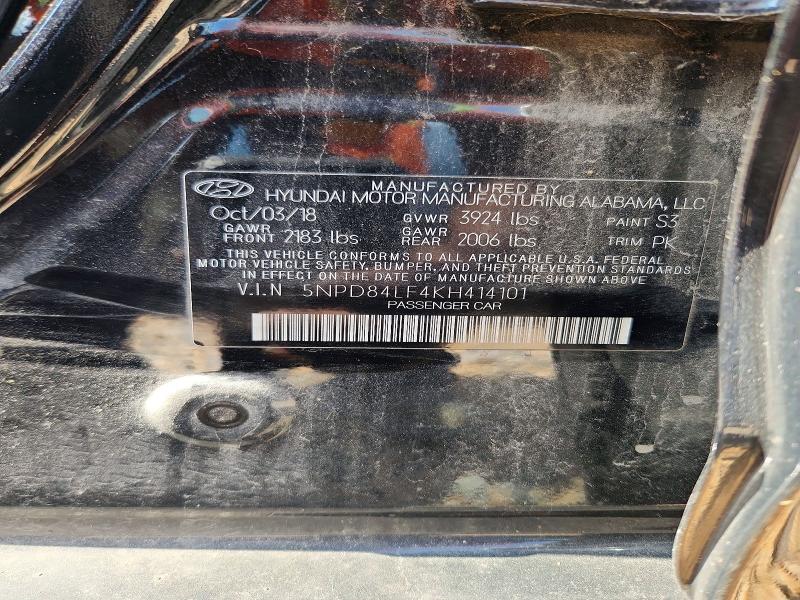 Aukcja sprzedaży 2019 Hyundai Elantra, vin: 5NPD84LF4KH414101, numer aukcji: 54539186