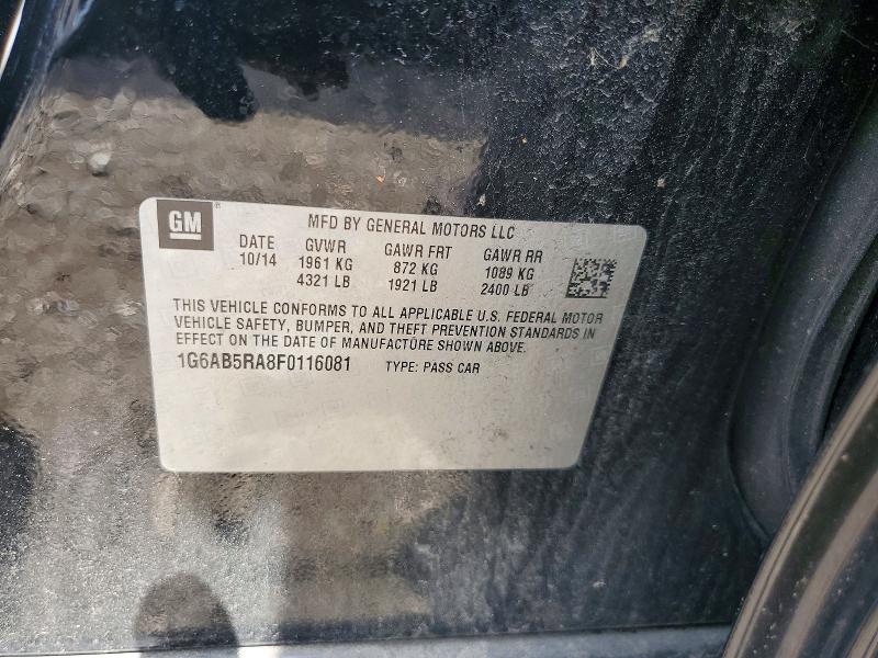 53247256 :رقم المزاد ، 1G6AB5RA8F0116081 vin ، 2015 Cadillac Ats مزاد بيع