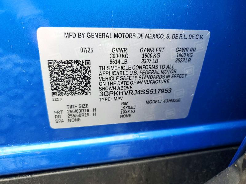 Продажа на аукционе авто 2025 Honda Prologue, vin: 3GPKHVRJ4SS517953, номер лота: 52407596