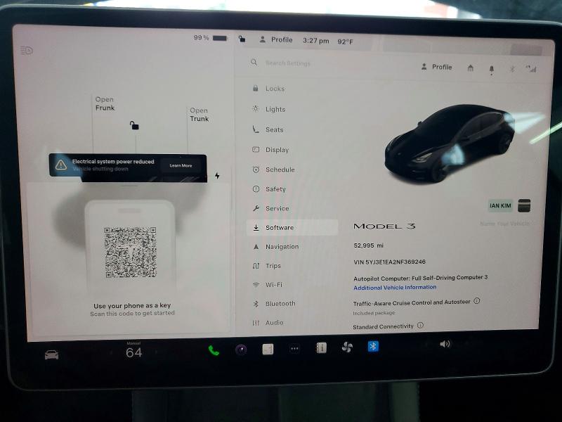 Продажа на аукционе авто 2022 Tesla Model 3, vin: 5YJ3E1EA2NF369246, номер лота: 55318436