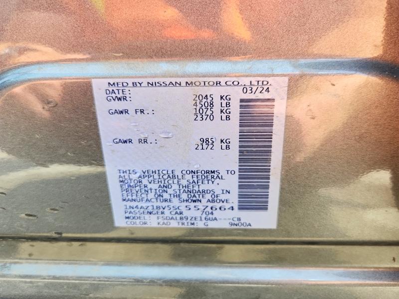 2025 Nissan Leaf მანქანა იყიდება აუქციონზე, vin: 1N4AZ1BV5SC557664, აუქციონის ნომერი: 54698806