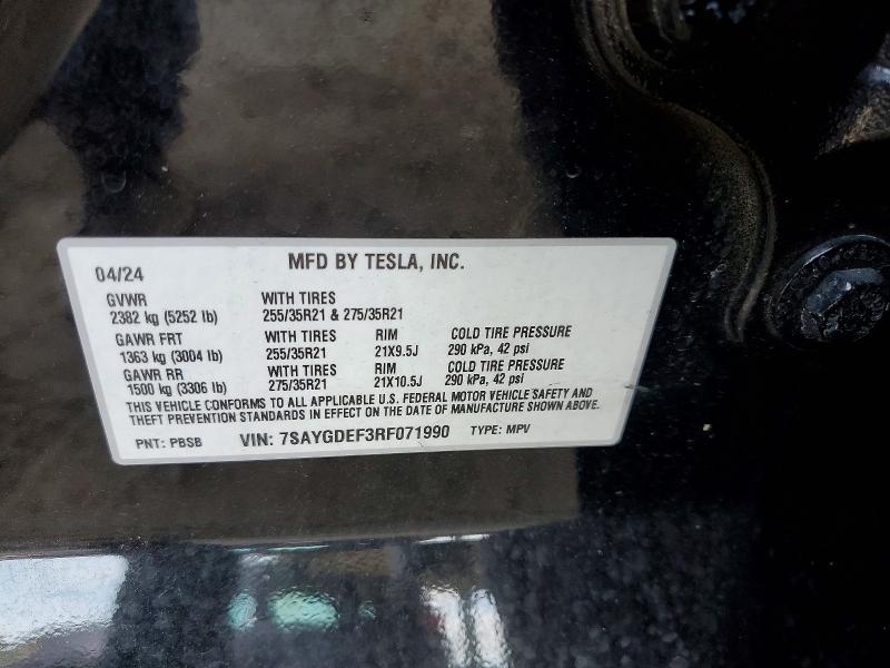 Aukcja sprzedaży 2024 Tesla Model Y, vin: 7SAYGDEF3RF071990, numer aukcji: 53445236