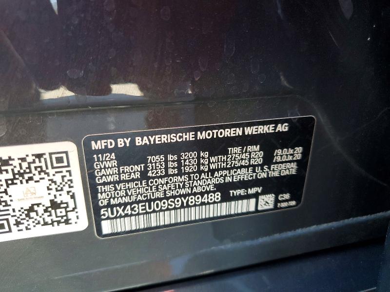 Продажа на аукционе авто 2025 Bmw X5, vin: 5UX43EU09S9Y89488, номер лота: 51980406