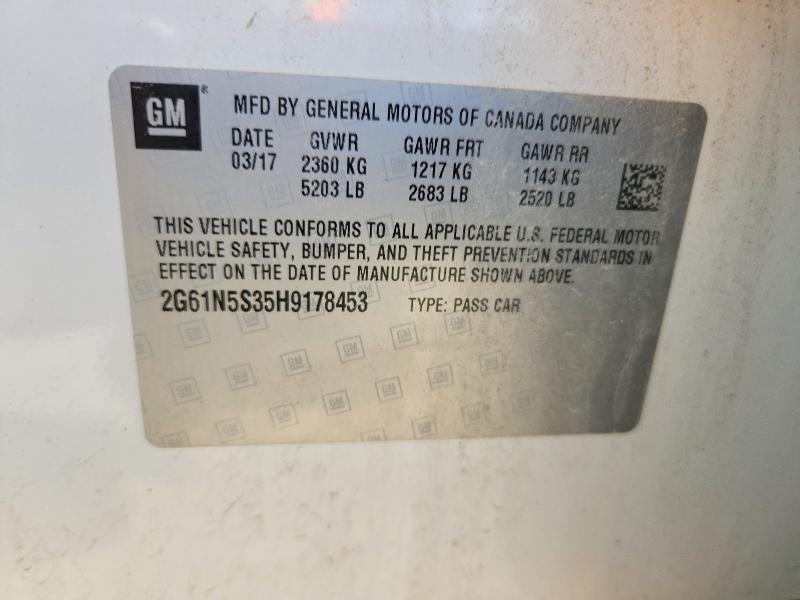 Auction sale of the 2017 Cadillac Xts, vin: 2G61N5S35H9178453, lot number: 53091076