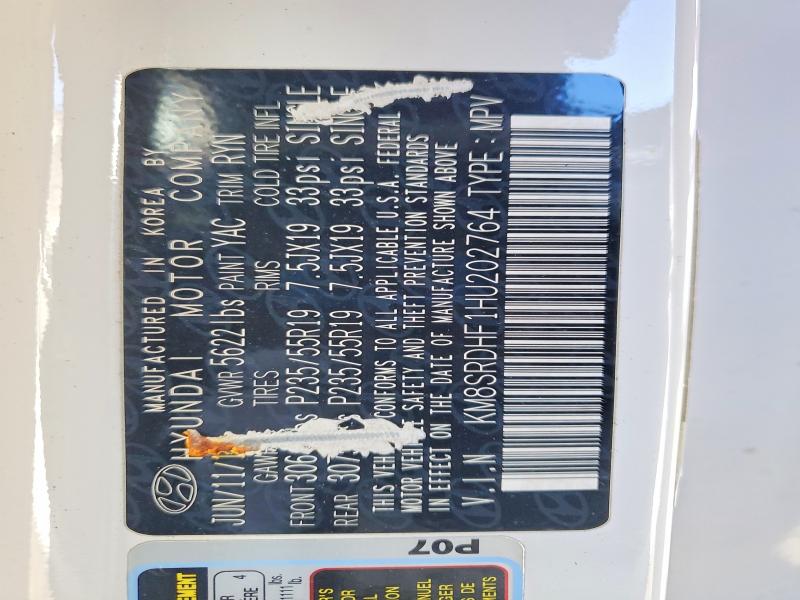 Aukcja sprzedaży 2017 Hyundai Santa Fe, vin: KM8SRDHF1HU202764, numer aukcji: 52532436