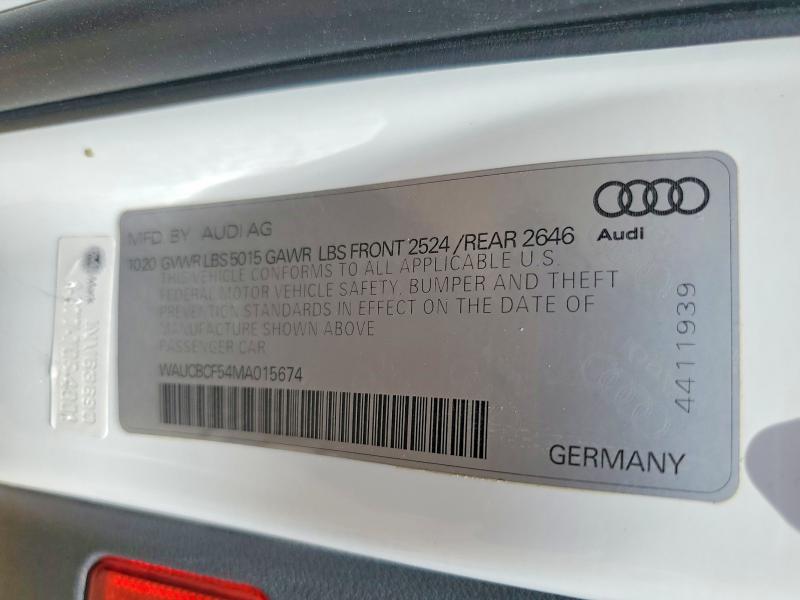 Aukcja sprzedaży 2021 Audi A5, vin: WAUCBCF54MA015674, numer aukcji: 53778746