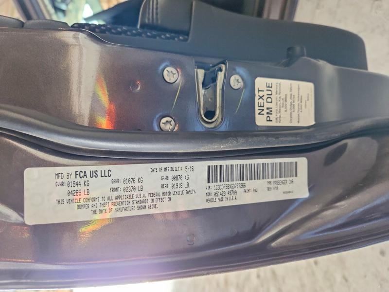 53976386 :رقم المزاد ، 1C3CDFBBXGD767266 vin ، 2016 Dodge Dart مزاد بيع