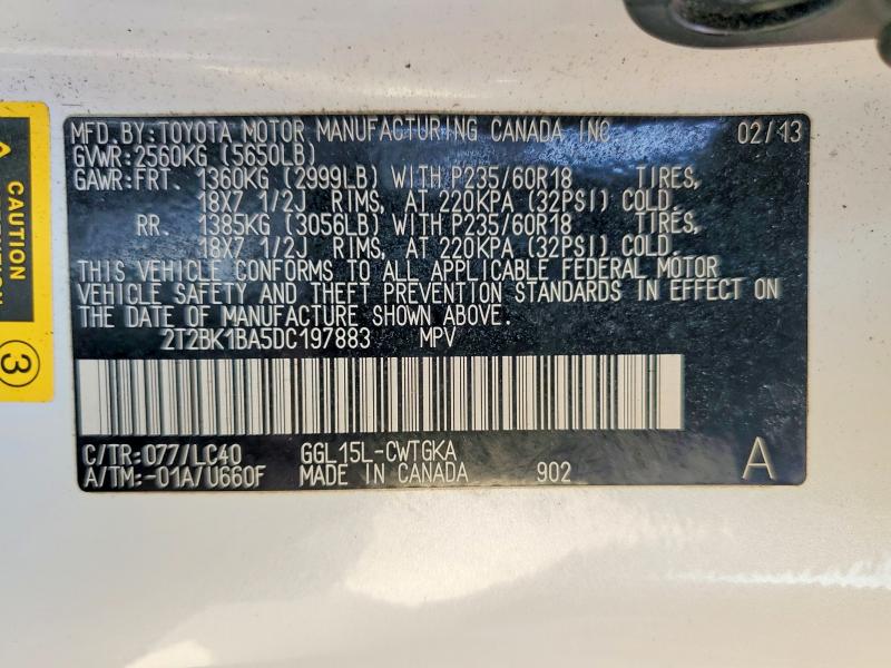 Aukcja sprzedaży 2013 Lexus Rx 350, vin: 2T2BK1BA5DC197883, numer aukcji: 52776496