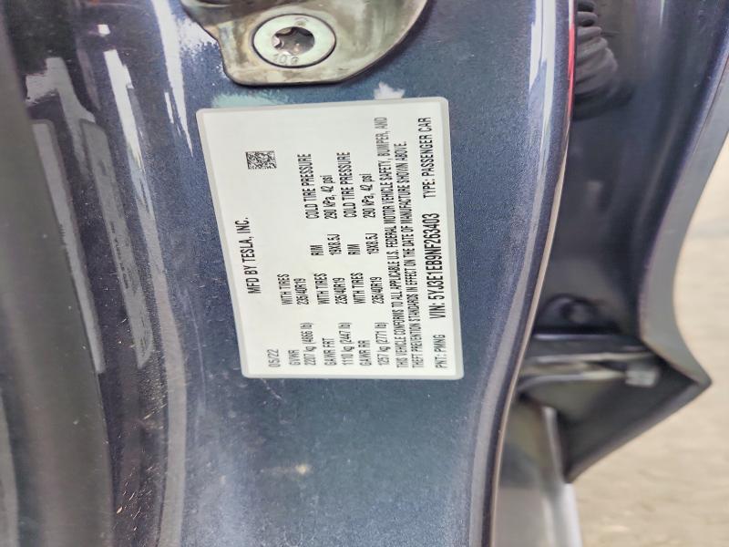 Продажа на аукционе авто 2022 Tesla Model 3, vin: 5YJ3E1EB9NF263403, номер лота: 52201736