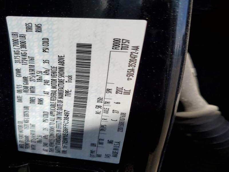 Продаж на аукціоні авто 2015 Ford F150, vin: 1FTEW1EG9FFC38497, номер лоту: 52688256