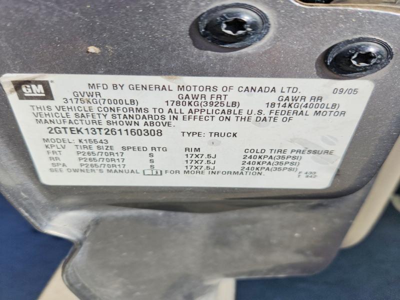 Продаж на аукціоні авто 2006 Gmc New Sierra, vin: 2GTEK13T261160308, номер лоту: 53647506