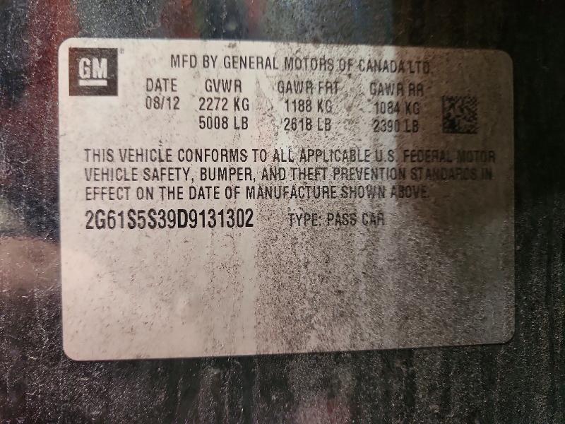 52401196 :رقم المزاد ، 2G61S5S39D9131302 vin ، 2013 Cadillac Xts مزاد بيع