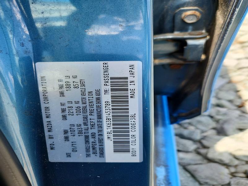 52998916 :رقم المزاد ، JM1BL1K63B1453789 vin ، 2011 Mazda 3 مزاد بيع