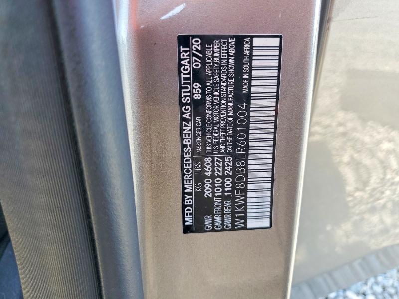 51880976 :رقم المزاد ، W1KWF8DB8LR601004 vin ، 2020 Mercedes-benz C مزاد بيع