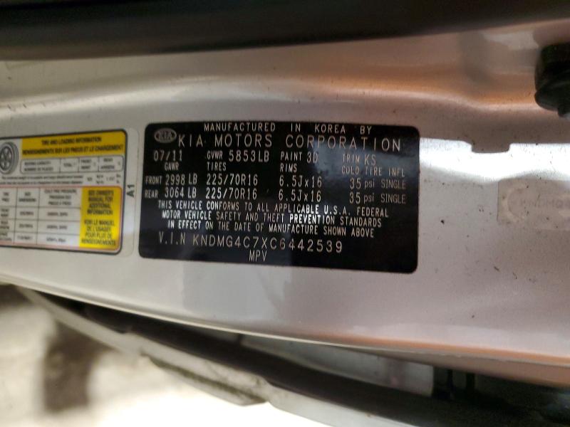 Aukcja sprzedaży 2012 Kia Sedona, vin: KNDMG4C7XC6442539, numer aukcji: 54110946
