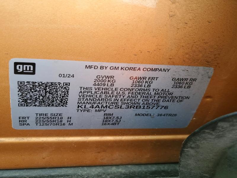 Продажа на аукционе авто 2024 Buick Encore Gx, vin: KL4AMCSL3RB157776, номер лота: 52158136