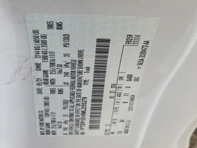 53242856 :رقم المزاد ، 1FTER1EH5MLD55279 vin ، 2021 Ford Ranger مزاد بيع