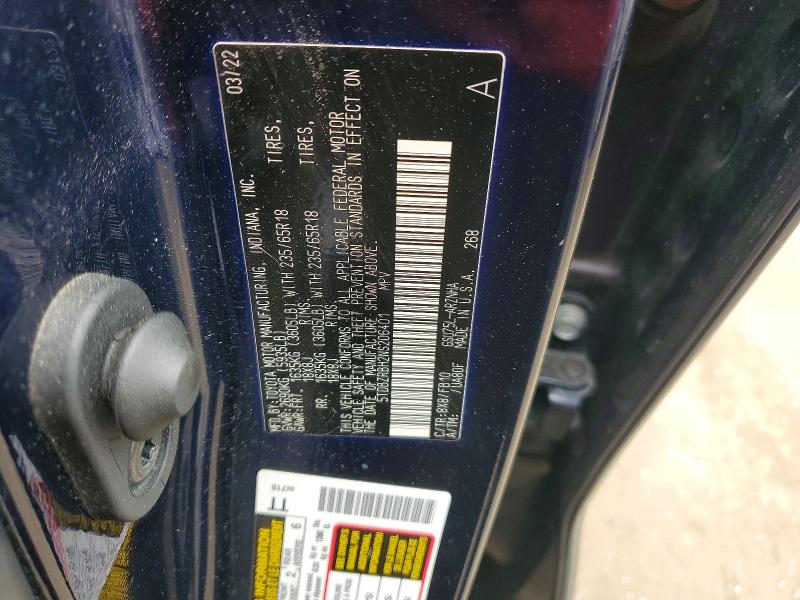 Aukcja sprzedaży 2022 Toyota Highlander, vin: 5TDBZRBH2NS206401, numer aukcji: 52374066