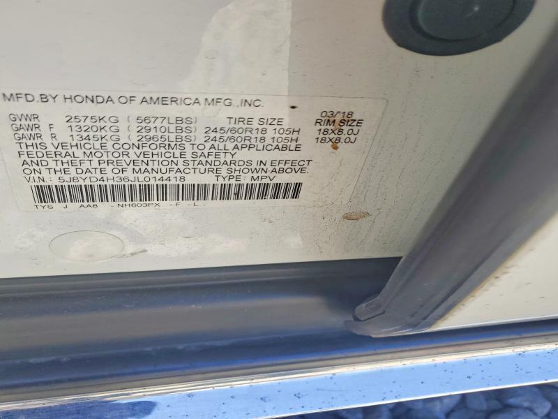 Продаж на аукціоні авто 2018 Acura Mdx, vin: 5J8YD4H36JL014418, номер лоту: 53441006