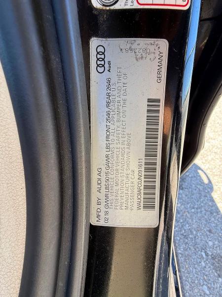 53045796 :رقم المزاد ، WAUC8AFC0JN091611 vin ، 2018 Audi A6 مزاد بيع
