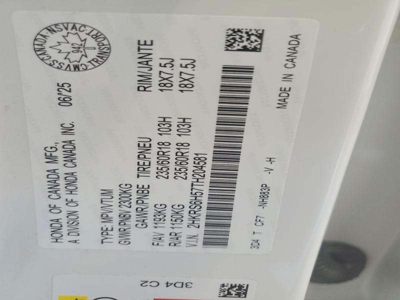 Aukcja sprzedaży 2026 Honda Cr-v, vin: 2HKRS6H57TH204581, numer aukcji: 52705916