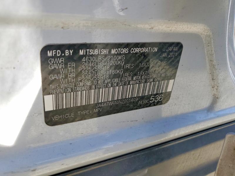 Продажа на аукционе авто 2022 Mitsubishi Eclipse Cross, vin: JA4ATWAA0NZ001409, номер лота: 54754466