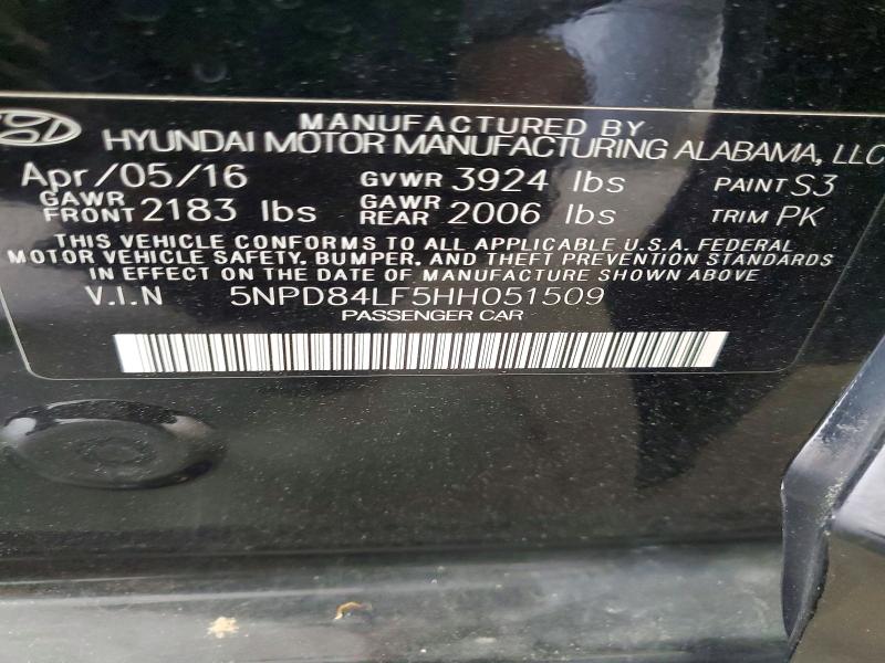 Продажа на аукционе авто 2017 Hyundai Elantra, vin: 5NPD84LF5HH051509, номер лота: 54253076