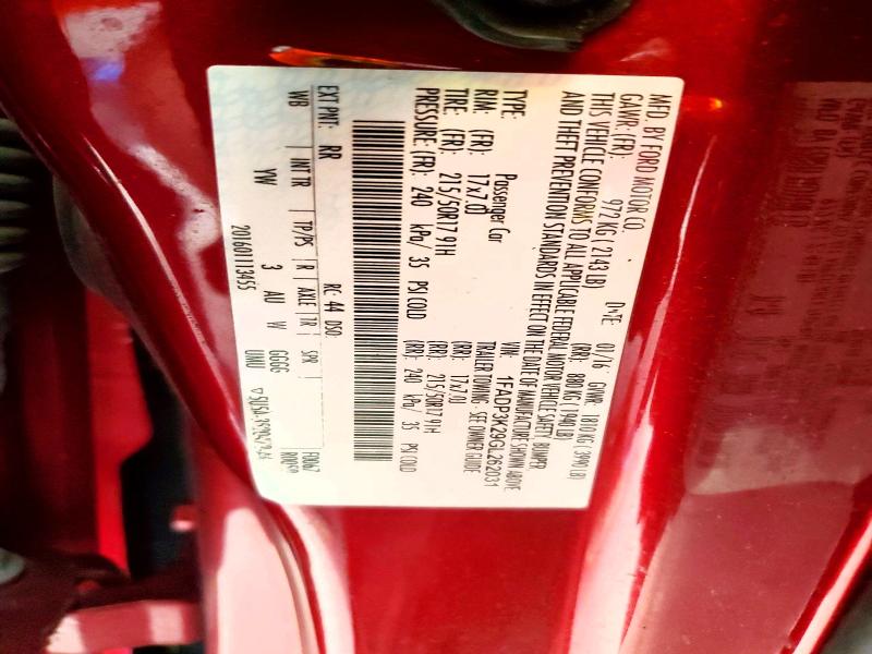 Продажа на аукционе авто 2016 Ford Focus, vin: 1FADP3K29GL262031, номер лота: 54234996
